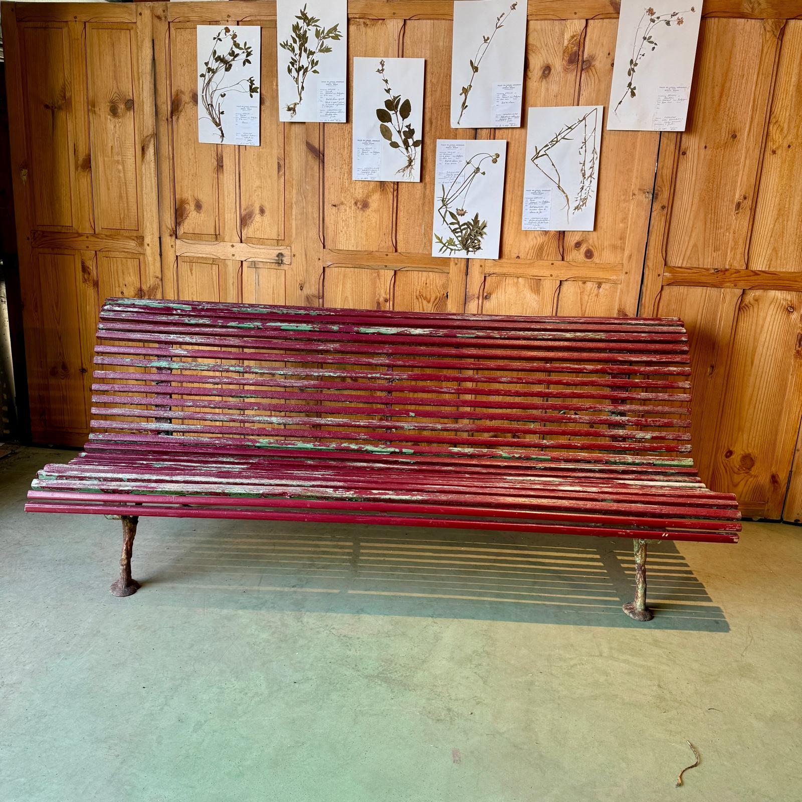 Banc de jardin à lattes